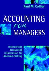 book Accounting For Managers Interpreting Accounting Information For Decision Making