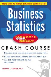 book Schaum's Easy Outline Of Business Statistics Crash Course