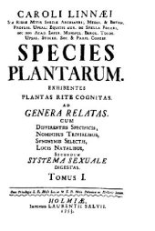 book Species plantarum: exhibentes plantas rite cognitas ad genera relatas. Holmiae: L. Salvii