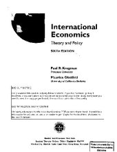 book International economics: theory and policy