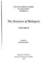 book The Structure of Malagasy: Volume II