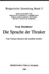 book Die Sprache der Thraker