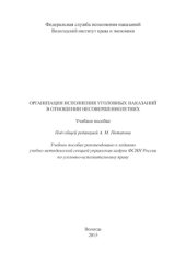 book Организация исполнения уголовных наказаний в отношении несовершеннолетних