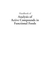 book Handbook of Analysis of Active Compounds in Functional Foods