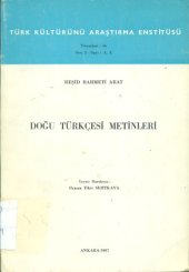 book Doğu Türkçesi Metinleri