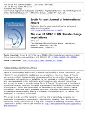 book The rise of BASIC in UN climate change negotiations