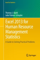 book Excel 2013 for Human Resource Management Statistics: A Guide to Solving Practical Problem