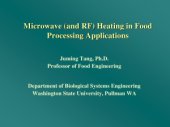 book Microwave (and RF) Heating in Food Processing Applications