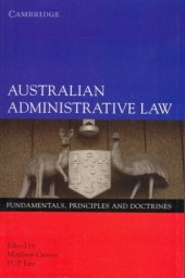book Australian Administrative Law:: Fundamentals, Principles and Doctrines