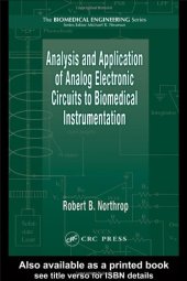 book Analysis and Application of Analog Electronic Circuits to Biomedical Instrumentation