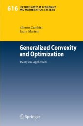 book Generalized convexity and optimization: theory and applications