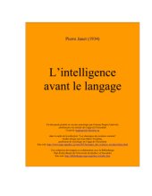 book L’intelligence avant le langage