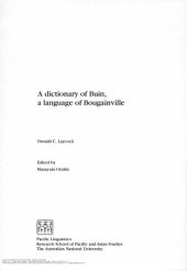 book A Dictionary of Buin, a language of Bougainville