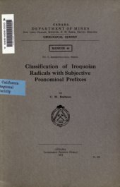 book Classification of Iroquoian Radicals with Subjective Pronominal Prefixes