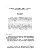 book The Qiangic subgroup from an areal perspective: a case study of languages of Muli