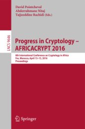book Progress in Cryptology - AFRICACRYPT 2016