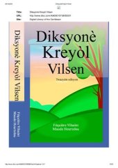 book Diksyonè Kreyòl Vilsen, Twazyèm edisyon