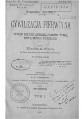 book Cywilizacja pierwotna. Tom I