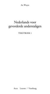 book Nederlands voor gevorderde anderstaligen. Textboek 1. Сборник тематических упражнений для изучения голландского языка. Продвинутый уровень