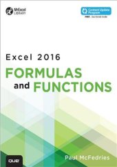 book Excel 2016 Formulas and Functions Includes Content Update Program