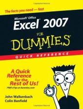 book Excel 2007 For Dummies Quick Reference