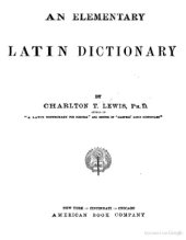 book An Elementary Latin Dictionary