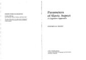 book Parameters of Slavic Aspect: A Cognitive Approach