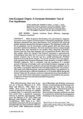 book Indo‐European origins: a computer‐simulation test of five hypotheses