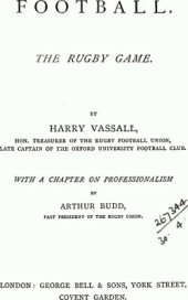book Football. The Rugby Game