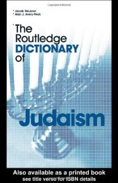 book The Routledge Dictionary of Judaism