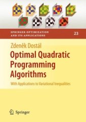 book Optimal quadratic programming algorithms: with applications to variational inequalities