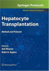 book Hepatocyte transplantation: methods and protocols