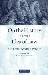 book On the History of the Idea of Law