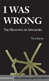 book I was wrong: the meanings of apologies