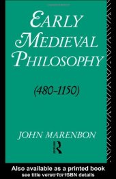 book Early Medieval Philosophy