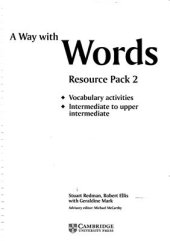 book A way with words. Resource pack 2