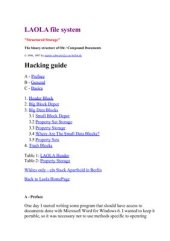 book LAOLA file system - The binary structure of Ole / Compound Documents