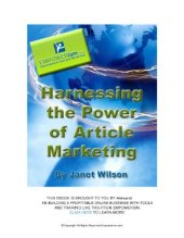 book Harnessing the Power of Article Marketing!