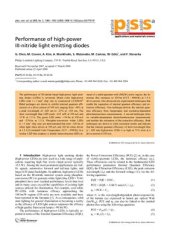 book Performance of high-power III-nitride light emitting diodes