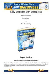 book Easy websites with Wordpress