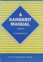 book A Sanskrit Manual for High Schools. Part II