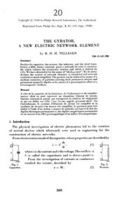 book The Gyrator, a new electric network element