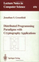 book Distributed Programming Paradigms with Cryptography Applications