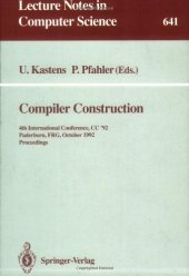 book Compiler Construction: 4th International Conference, CC '92 Paderborn, FRG, October 5–7, 1992 Proceedings