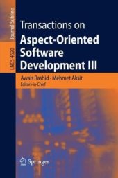 book Transactions on Aspect-Oriented Software Development III