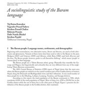 book A sociolinguistic study of the Baram language