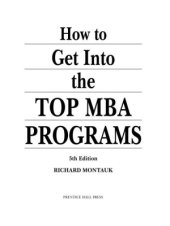 book How to Get Into the Top MBA Programs, 5th Edition