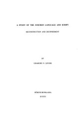 book A Study of the Jurchen Language and Script. Reconstruction and Decipherment