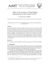 book Effect of the accuracy of target range measurement on the accuracy of fire