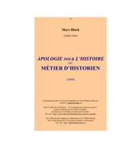 book Apologie pour l'histoire ou métier d'historien